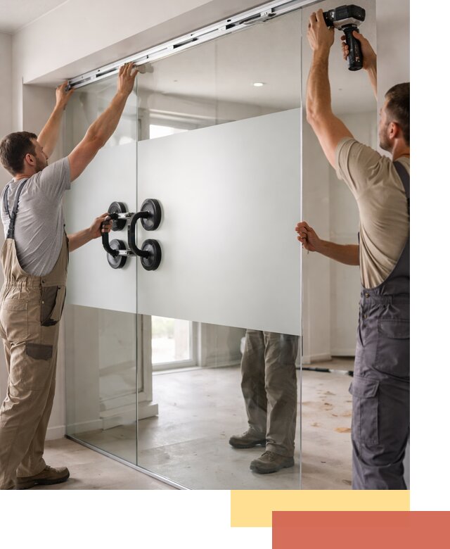 Матовые стеклянные перегородки под ключ в Дальнегорске