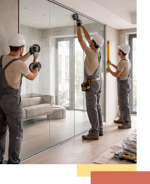 Перегородки из закаленного стекла в Дальнегорске для офисов и квартир