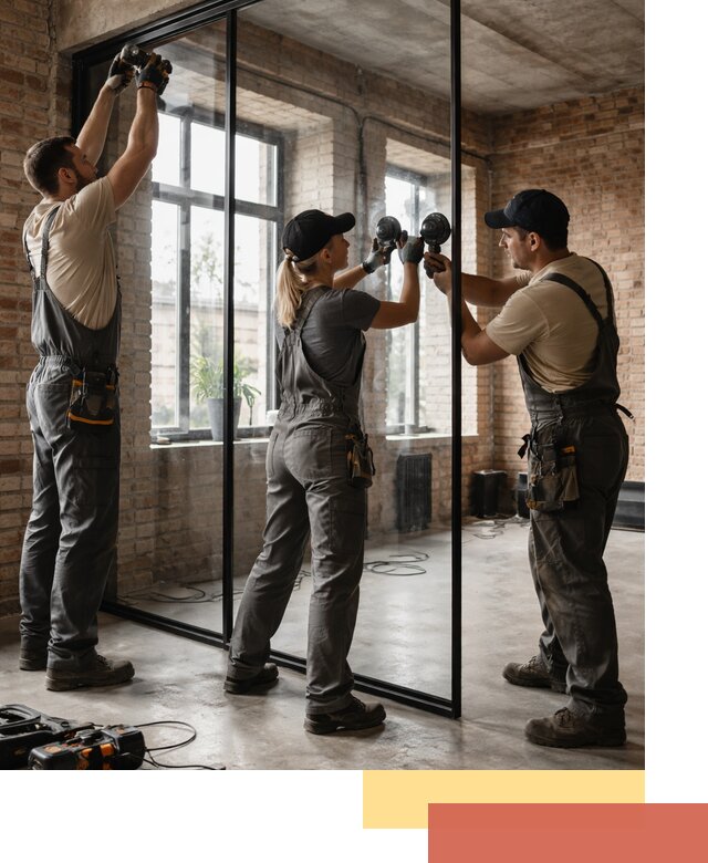 Стеклянные перегородки лофт — изготовление и монтаж в Дальнегорске