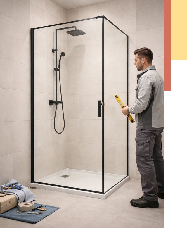 Стеклянные перегородки для душа в Дальнегорске от 12880 руб. | Монтаж под ключ — ОТДЕЛОЧНИК-Дль