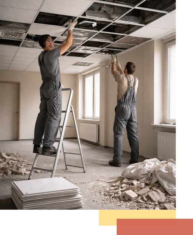 Демонтаж потолков Армстронг профессионально в Дальнегорске