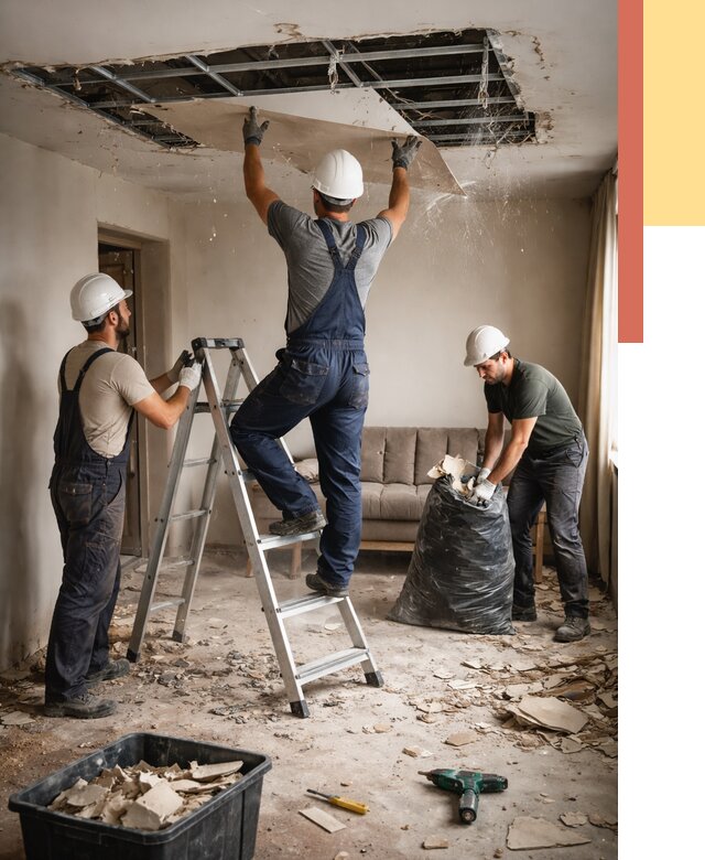 Демонтаж гипсокартонного потолка в Дальнегорске от 433 руб. за м2 — ОТДЕЛОЧНИК-Дль