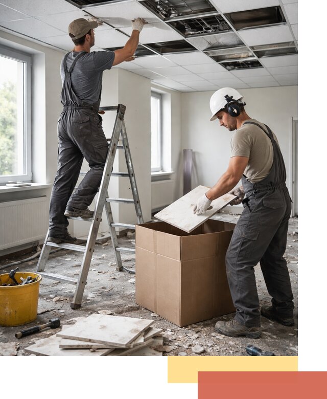 Демонтаж потолочной плитки в Дальнегорске быстро и аккуратно