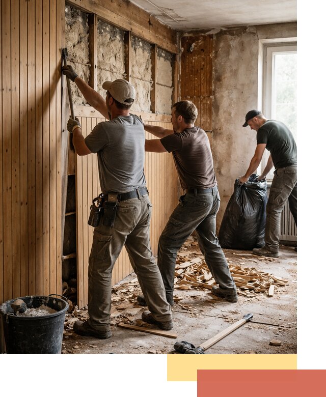 Демонтаж вагонки и вывоз материалов в Дальнегорске