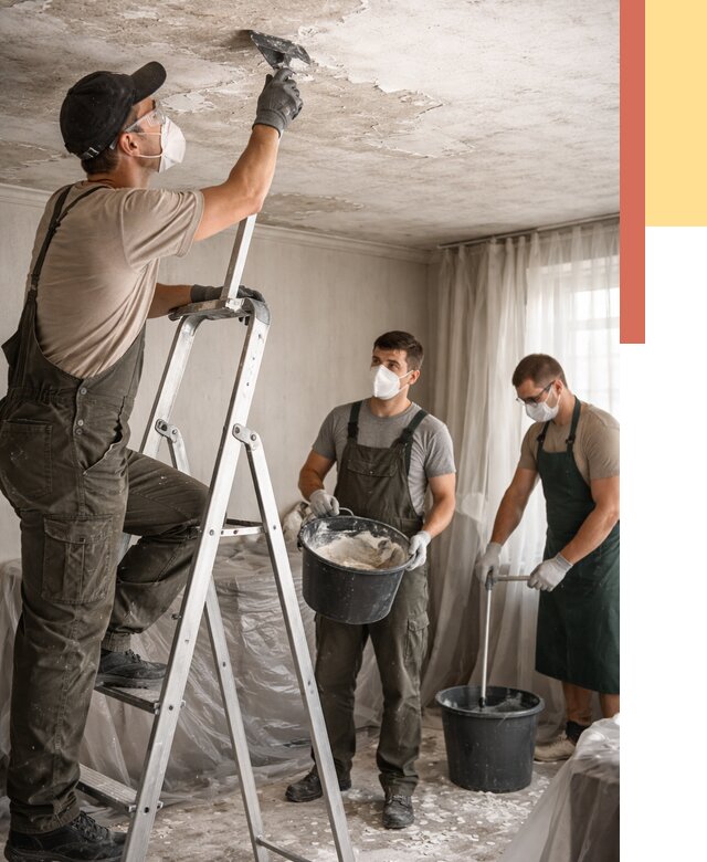 Удаление побелки с потолка в Дальнегорске от 2576 руб. быстро и недорого | ОТДЕЛОЧНИК-Дль