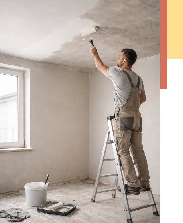 Грунтовка потолка в Дальнегорске от 2576 руб. — быстро и недорого | ОТДЕЛОЧНИК-Дль