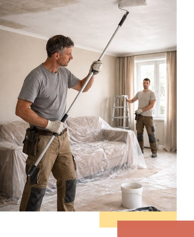 Грунтовка потолка в Дальнегорске — подготовка под покраску и отделку