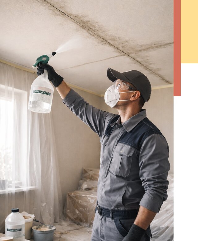 Антисептическая обработка потолка в Дальнегорске от 2576 руб. | ОТДЕЛОЧНИК-Дль