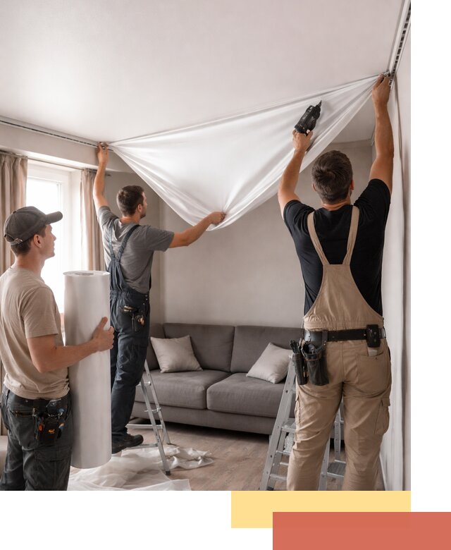 Монтаж сатинового натяжного потолка в Дальнегорске качественно и быстро