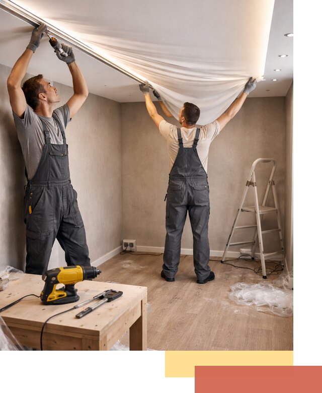 Монтаж натяжного потолка с подсветкой в Дальнегорске цена и сроки