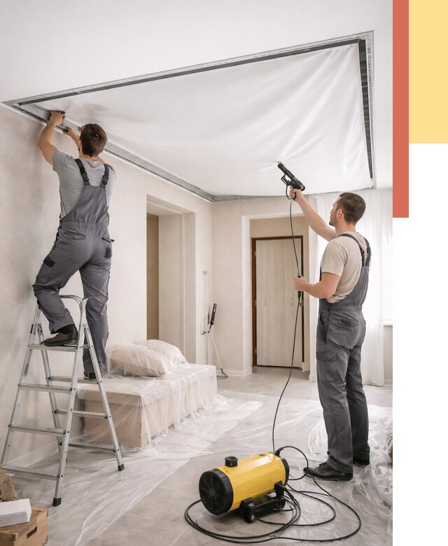 Монтаж натяжного потолка в прихожей в Дальнегорске от 2731 руб. под ключ | ОТДЕЛОЧНИК-Дль