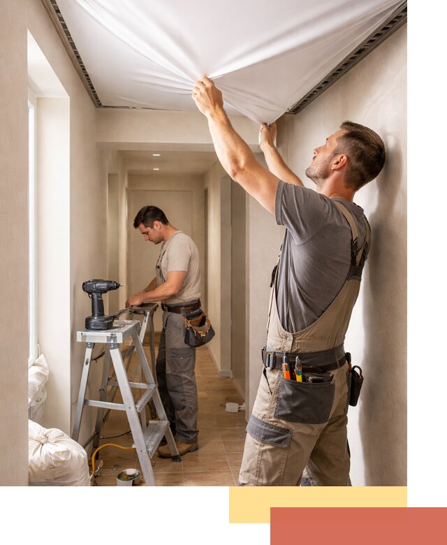 Монтаж натяжного потолка в прихожей в Дальнегорске