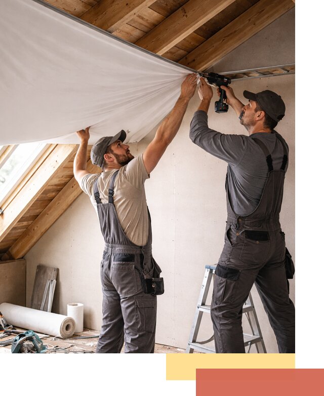 Монтаж натяжного потолка в мансарде в Дальнегорске