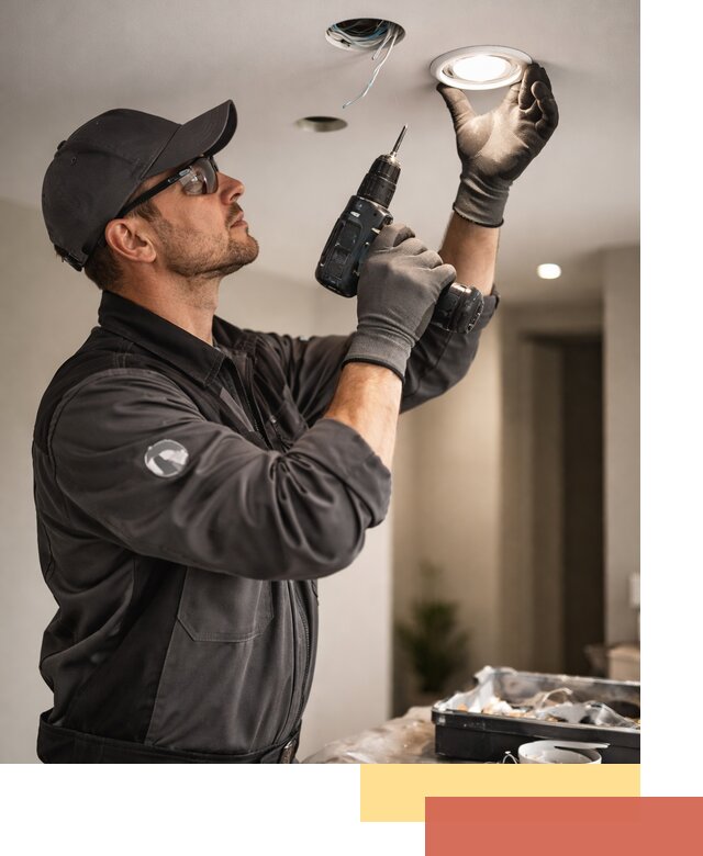 Установка точечных светильников в натяжной потолок в Дальнегорске