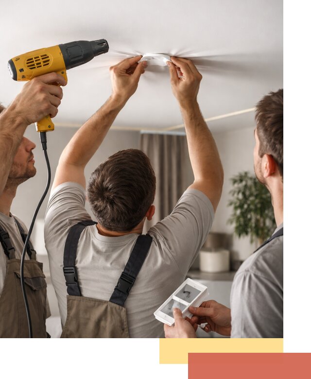 Ремонт прокола полотна натяжного потолка в Дальнегорске