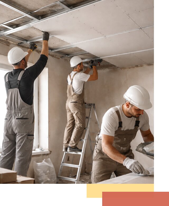 Одноуровневый потолок из гипсокартона в Дальнегорске — монтаж и отделка