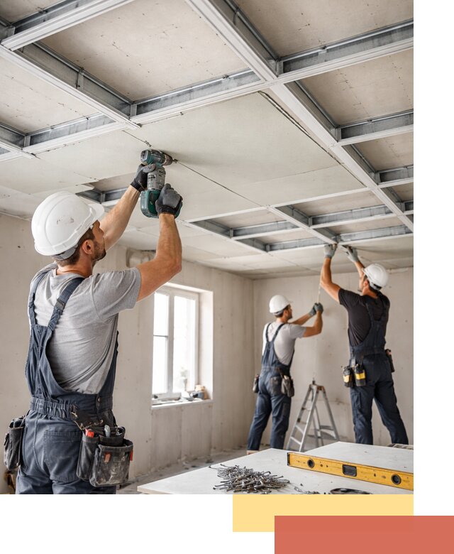 Кессонный потолок из гипсокартона под ключ в Дальнегорске