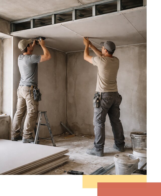 Короб из гипсокартона на потолке под ключ в Дальнегорске