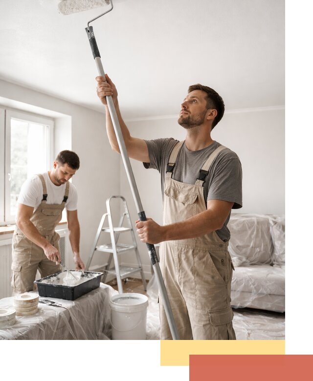 Покраска потолка водоэмульсионной краской в Дальнегорске