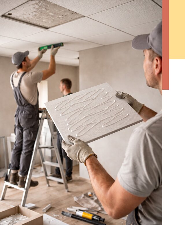 Монтаж потолочной плитки в Дальнегорске от 4637 руб. — быстро и недорого | ОТДЕЛОЧНИК-Дль