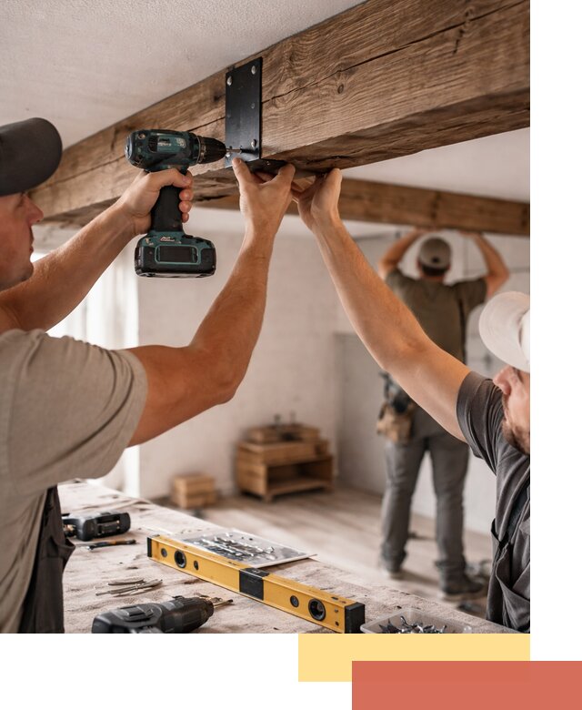 Монтаж декоративных потолочных балок в Дальнегорске