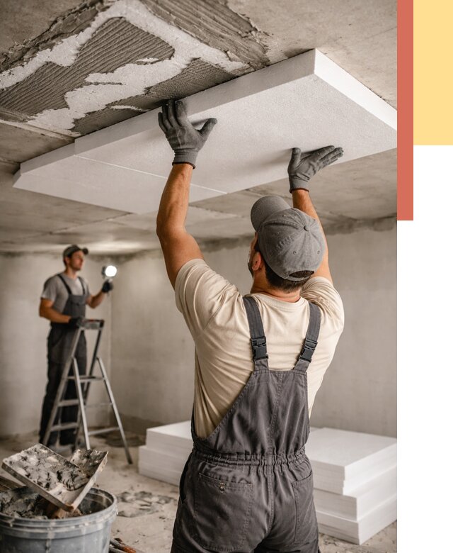 Утепление потолка пенопластом в Дальнегорске от 4637 руб/м2 — недорого и быстро | ОТДЕЛОЧНИК-Дль