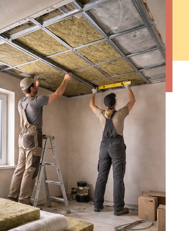 Шумоизоляция потолка в Дальнегорске от 1288 руб. под ключ — услуги ОТДЕЛОЧНИК-Дль