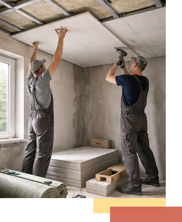 Шумоизоляция потолка панелями ЗИПС в Дальнегорске